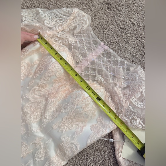 🩷LanTing Sz 6-8 Pink Dress Lace NWT🩷 Measurements Included! - Picture 15 of 16